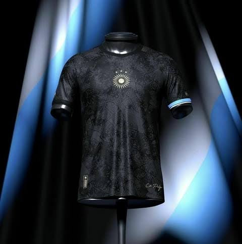 Camisa Goat Argentina Messi 2023/24 Torcedor Masculina Preta Edição Especial “La Pulga”