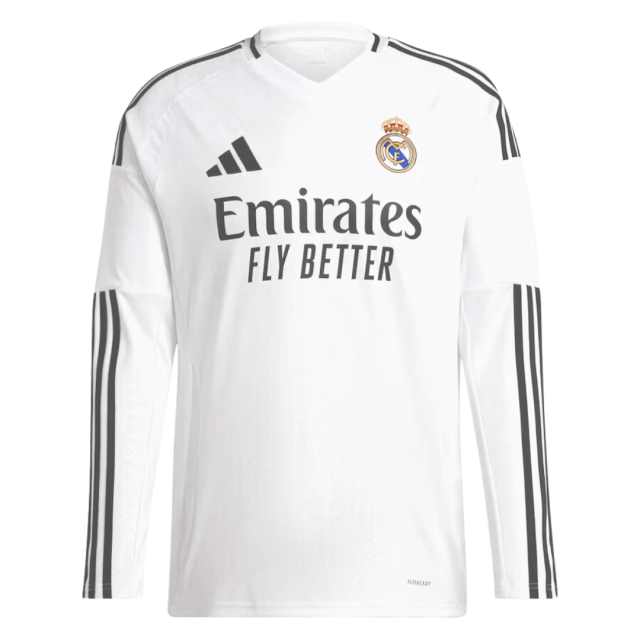 Real Madrid Home 24/25 – Manga Longa – Lançamento
