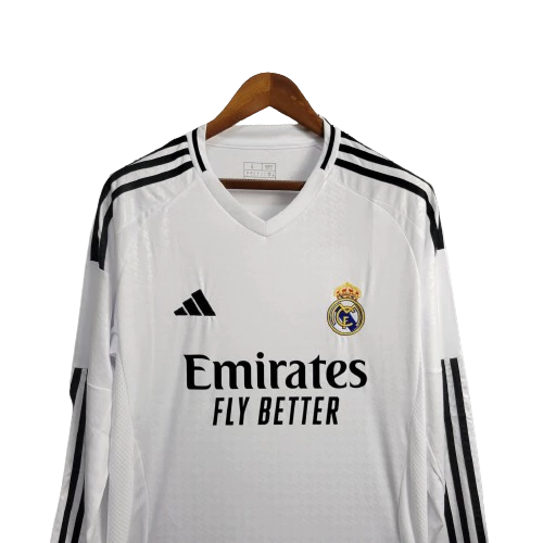 Real Madrid Home 24/25 – Manga Longa – Lançamento
