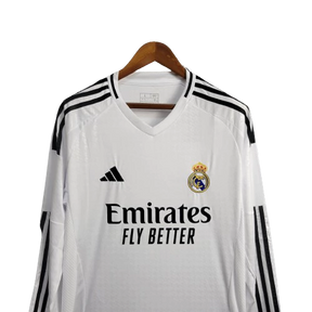 Real Madrid Home 24/25 – Manga Longa – Lançamento