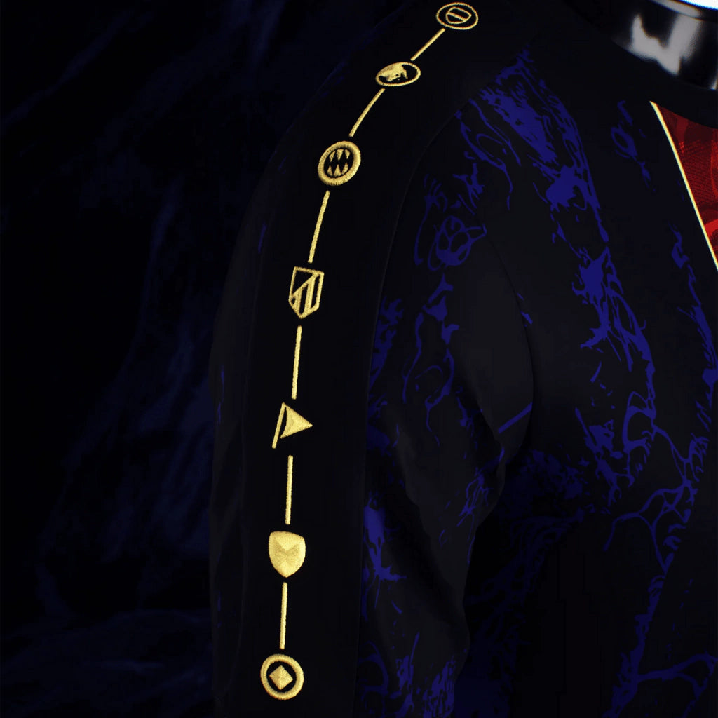 Camiseta The Parisians Edition Special Comma Football PSG Champion UCL Negra y Azul