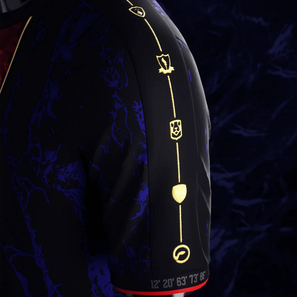 Camiseta The Parisians Edition Special Comma Football PSG Champion UCL Negra y Azul