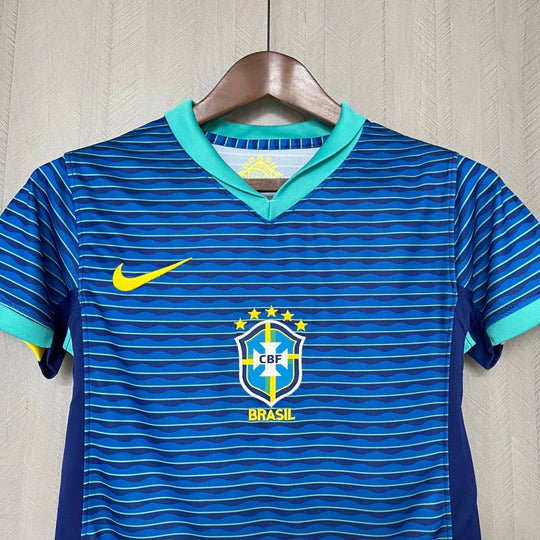 Camisa Feminina Brasil Nike 24/25 – Azul Baby Look