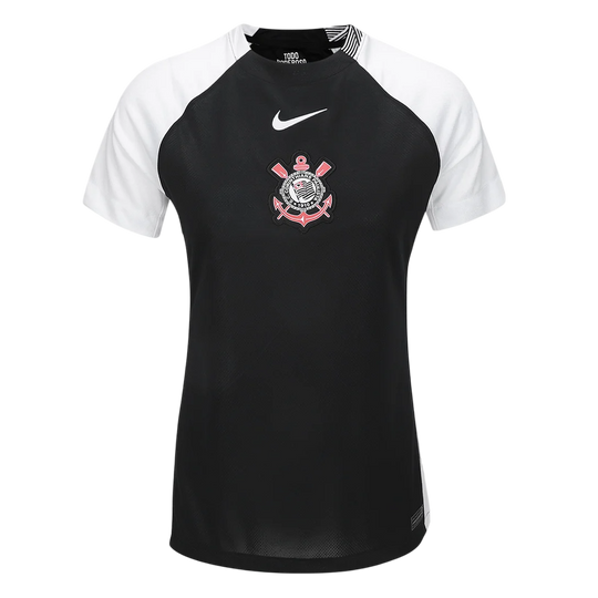 Camisa Corinthians Away 25/26 Nike Torcedor Feminina - Preto e Branco
