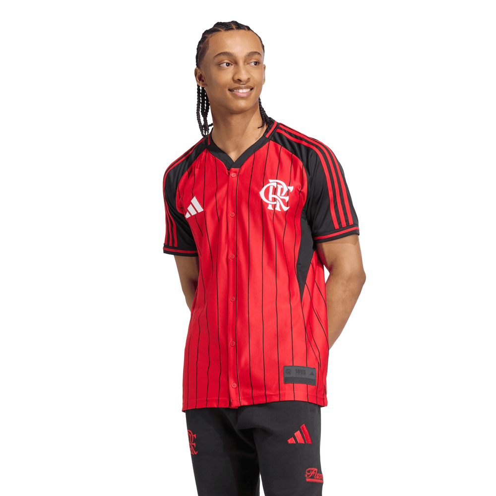 Camisa Flamengo US 25/26 Masculino Adidas Torcedor - Vermelha e Preta