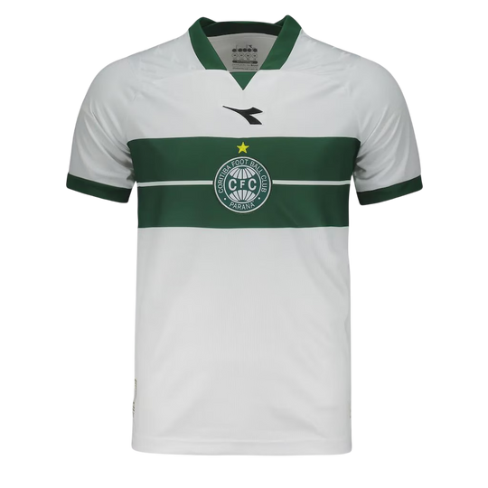 Camisa Coritiba Home 25/26 Diadora Torcedor Masculina - Branca e Verde