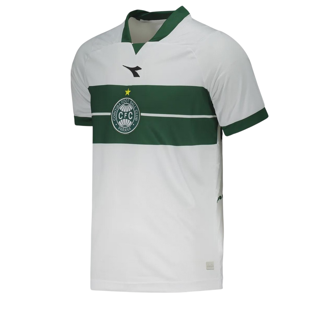 Camisa Coritiba Home 25/26 Diadora Torcedor Masculina - Branca e Verde