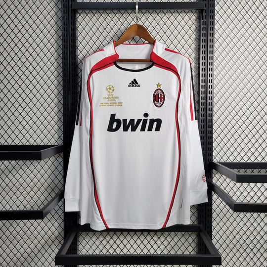 Camisa Milan Away (2) 2006/07 - Retrô Manga Longa Masculina