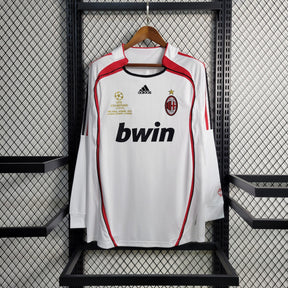 Camisa Milan Away (2) 2006/07 - Retrô Manga Longa Masculina