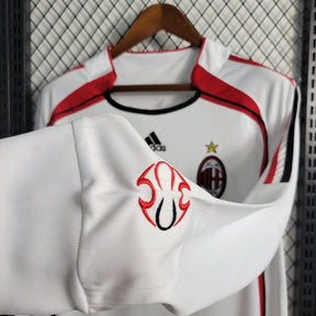 Camisa Milan Away (2) 2006/07 - Retrô Manga Longa Masculina