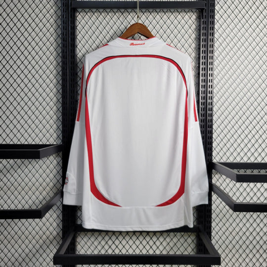 Camisa Milan Away (2) 2006/07 - Retrô Manga Longa Masculina