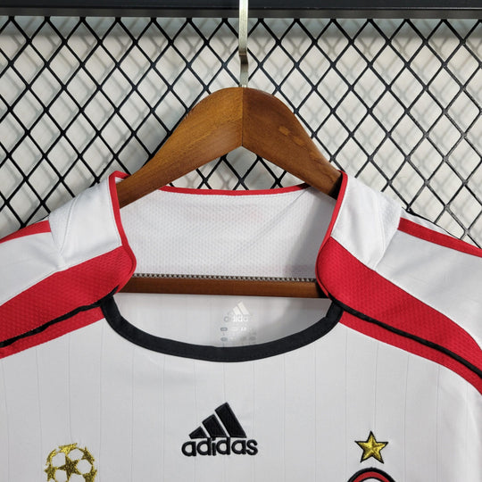 Camisa Milan Away (2) 2006/07 - Retrô Manga Longa Masculina