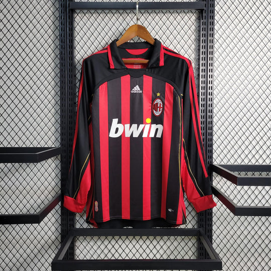 Camisa Milan Home (1) 2006/07 Adidas Retrô Manga Longa Masculina