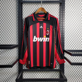 Camisa Milan Home (1) 2006/07 Adidas Retrô Manga Longa Masculina