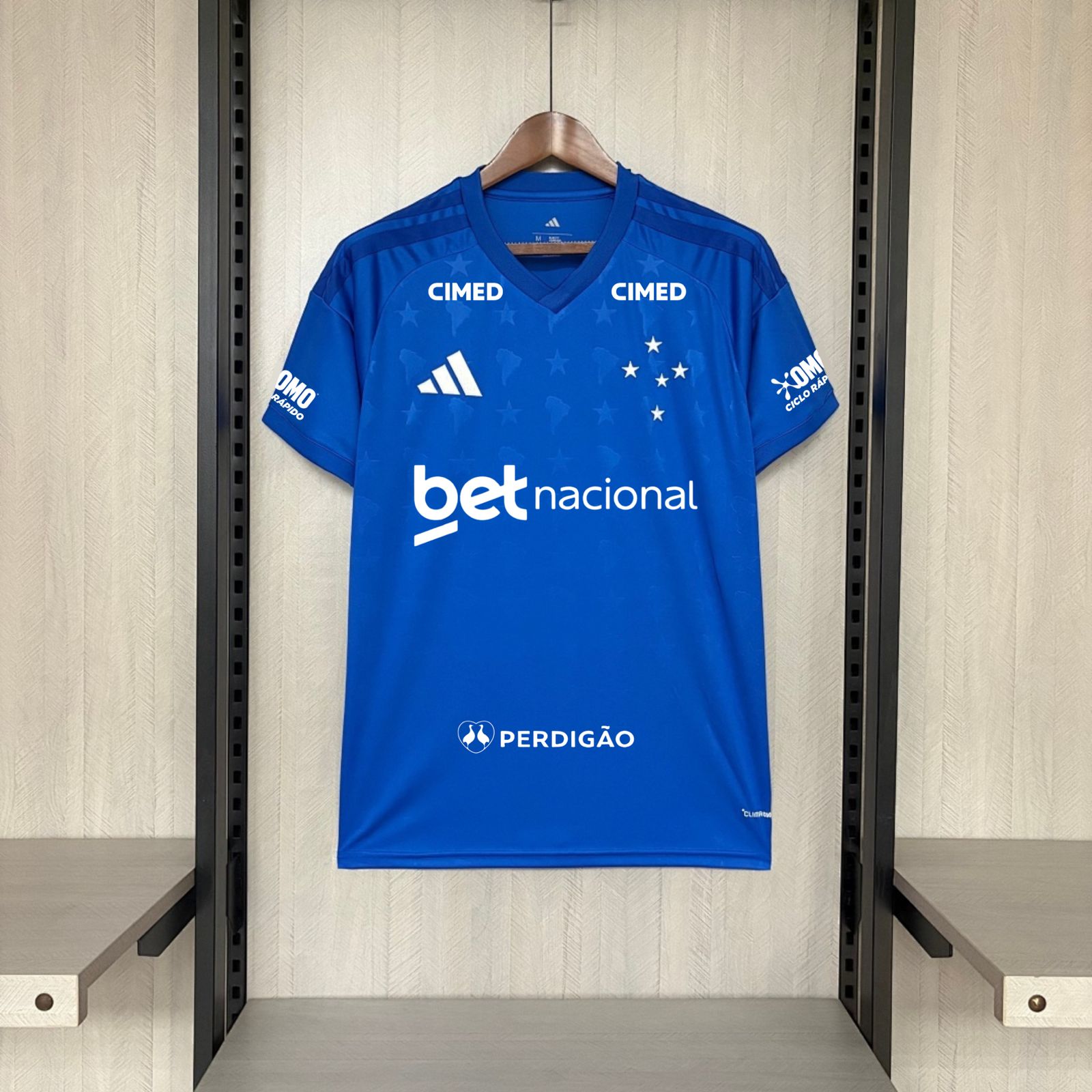 Camisa Cruzeiro I 26/27 - Masculina Torcedor - Com Patrocinadores