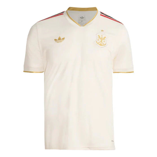 Camisa Flamengo Third 25/26 Masculina Torcedor - Begê e Dourado