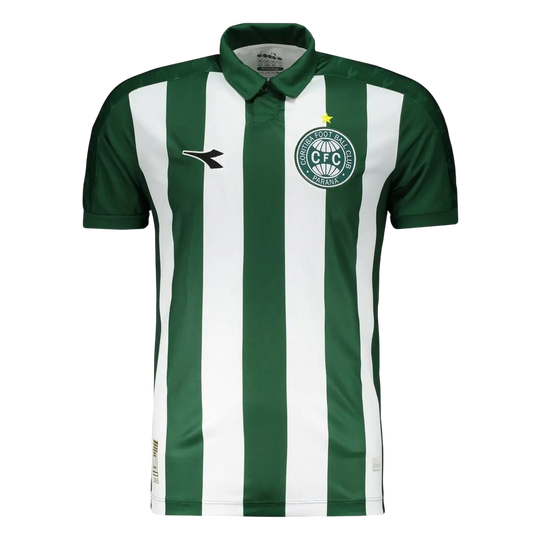 Camisa Coritiba Away 25/26 Diadora Torcedor Masculina - Verde e Branco