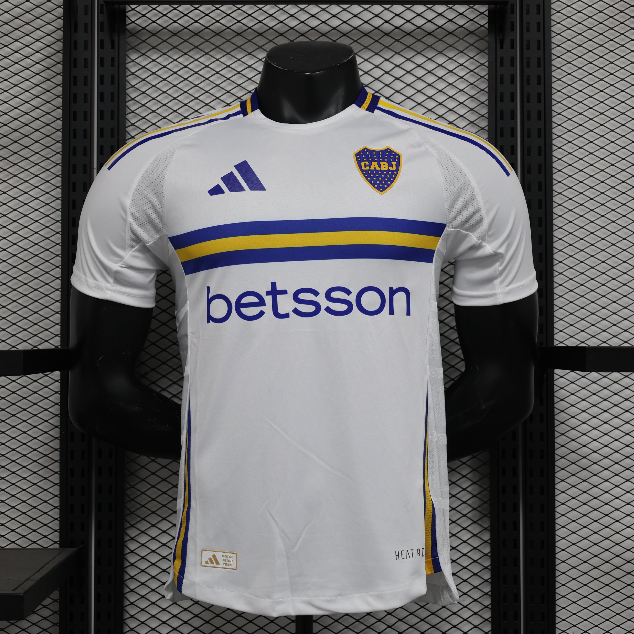 Camisa Boca Juniors Away 2024/25 Jogador Adidas Masculino com Patch - Branca, Azul e Amarela