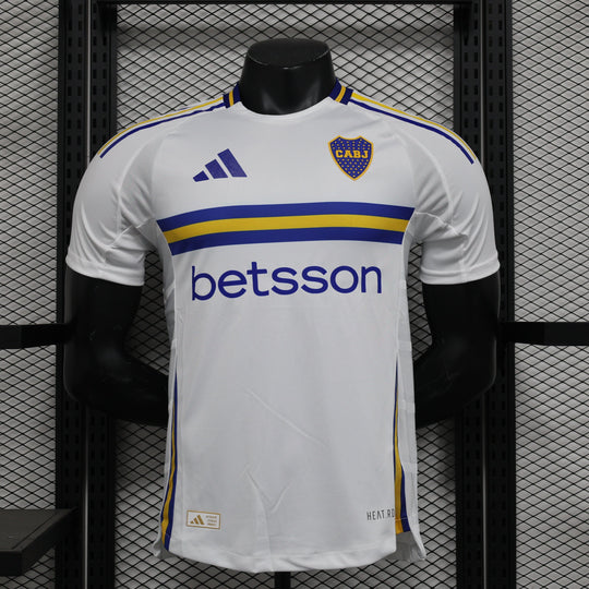 Camisa Boca Juniors Away 2024/25 Jogador Adidas Masculino com Patch - Branca, Azul e Amarela