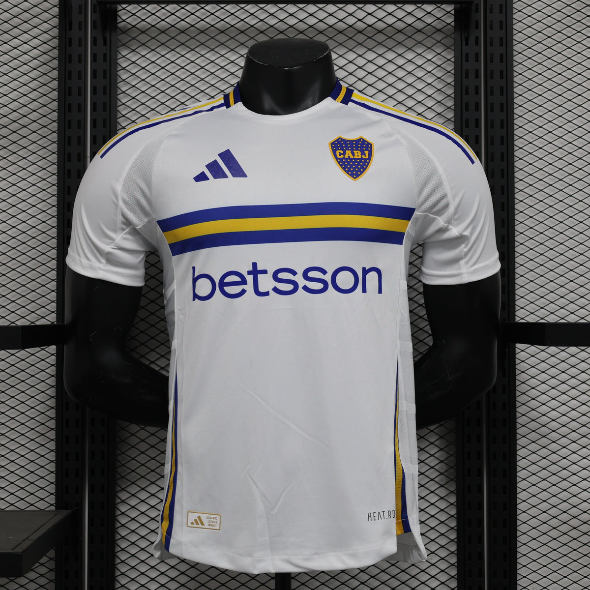 Camisa Boca Juniors Away 2024/25 Jogador Adidas Masculino com Patch - Branca, Azul e Amarela