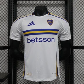 Camisa Boca Juniors Away 2024/25 Jogador Adidas Masculino com Patch - Branca, Azul e Amarela