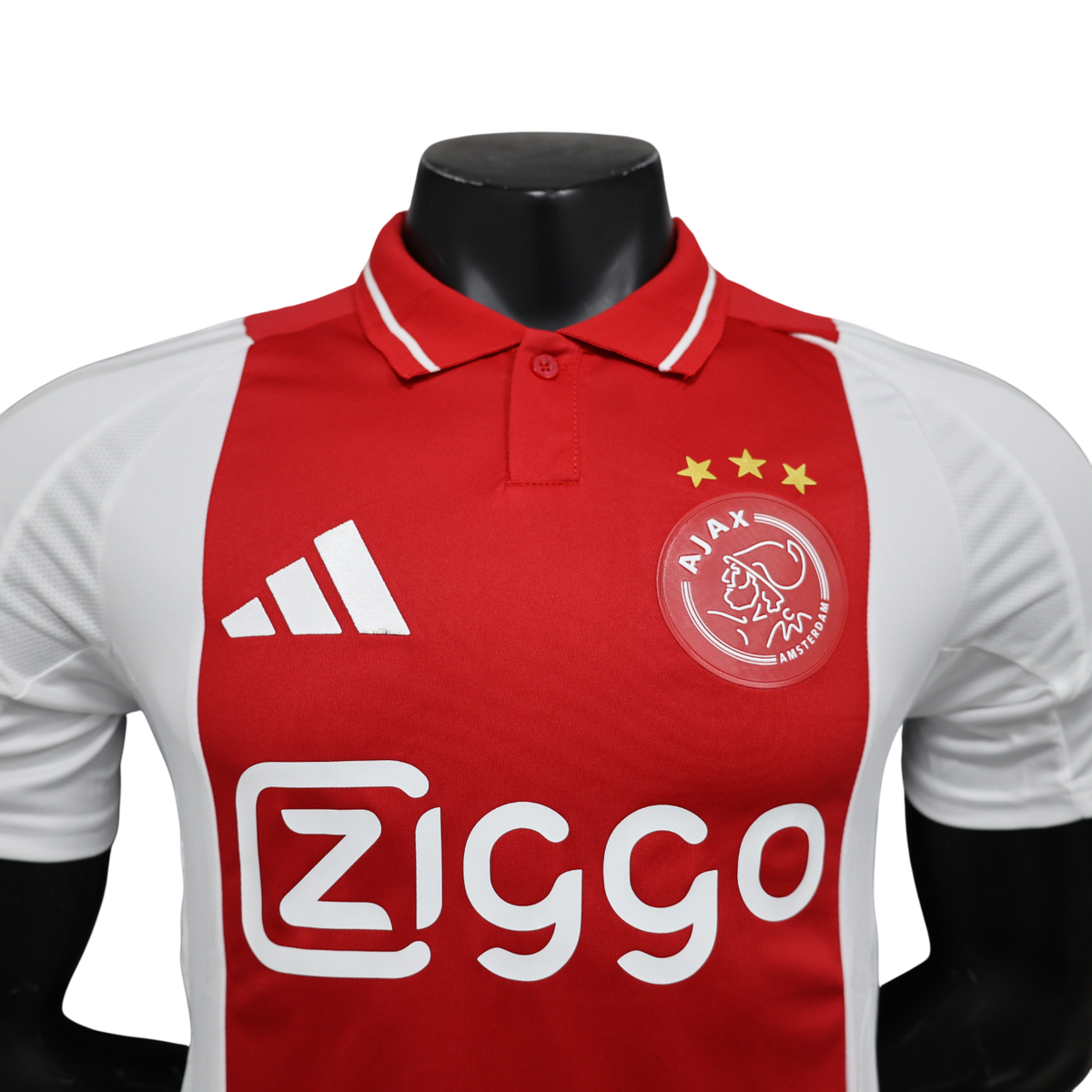 Camisa Ajax Home 2024/25 - Jogador Masculino com Patch - Vermelha e Branca