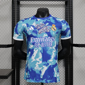 Camisa Real Madrid Edição Especial 2024/25 Jogador Adidas Masculino com Patch - Azul e Branca