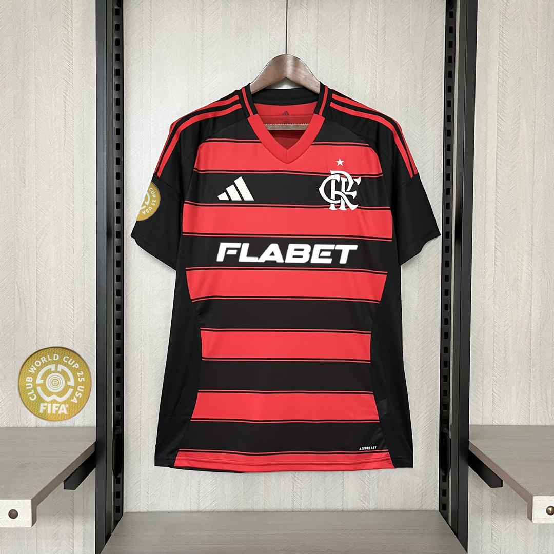 Camisa Flamengo Home 24/25 – Com Patch Mundial de Clubes – Com Patrocínio – Lançamento