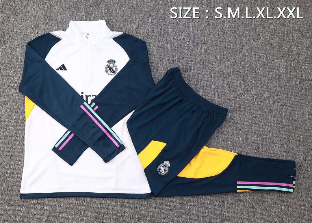 Conjunto de Treino Real Madrid 24/25 – Branco
