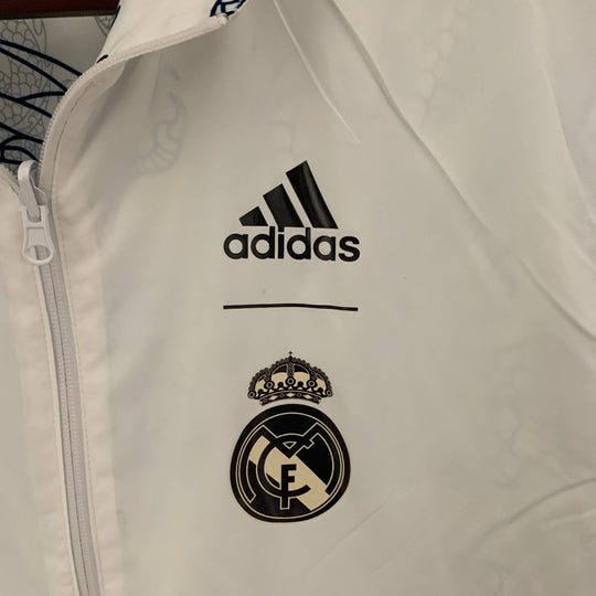 Corta Vento Real Madrid 24/25 – Branco Dupla Face