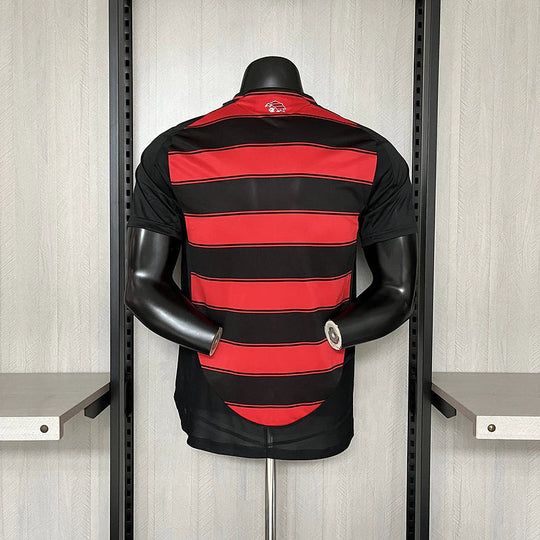 Camisa Flamengo Home 25/26 s/n° Jogador Masculino com Patch - Preta e Vermelha