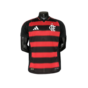 Camisa Flamengo Home 25/26 s/n° Jogador Masculino com Patch - Preta e Vermelha