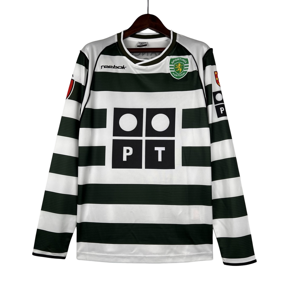 Camisa Manga Longa Home Sporting Portugal 2001-03 – Ronaldo 7 – Retrô