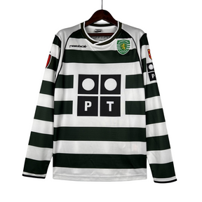 Camisa Manga Longa Home Sporting Portugal 2001-03 – Ronaldo 7 – Retrô