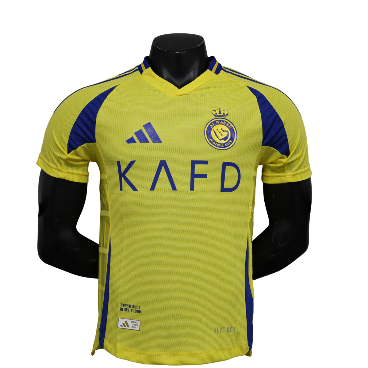 Camisa Al-Nassr Home 2024/25 Jogador Adidas Masculino com Patch - Amarela e Azul