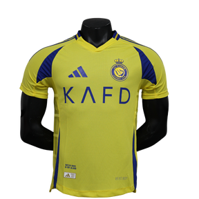 Camisa Al-Nassr Home 2024/25 Jogador Adidas Masculino com Patch - Amarela e Azul