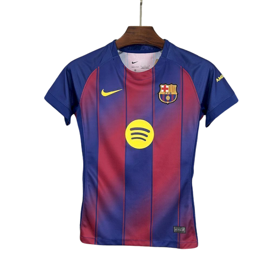Camisa Barcelona Home 25/26 - Torcedor Feminina - Azul e Grená