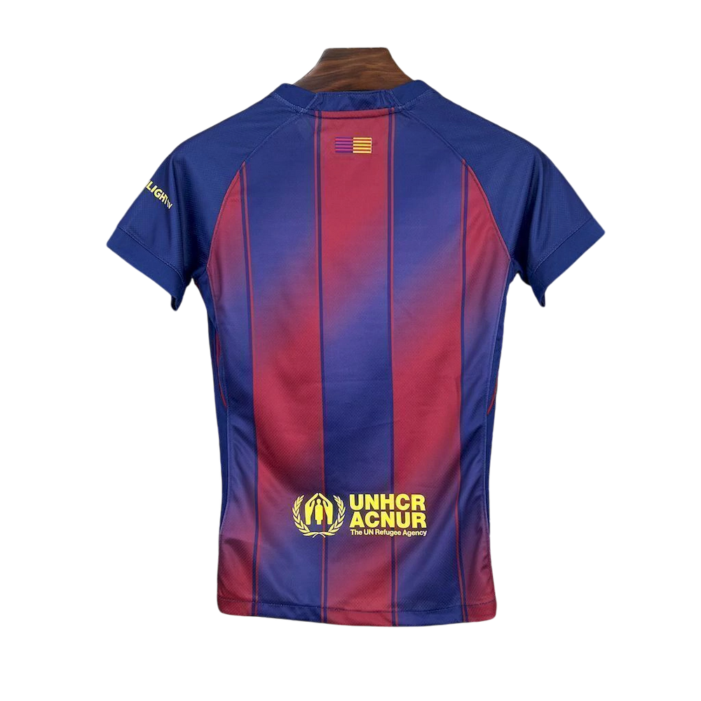 Camisa Barcelona Home 25/26 - Torcedor Feminina - Azul e Grená