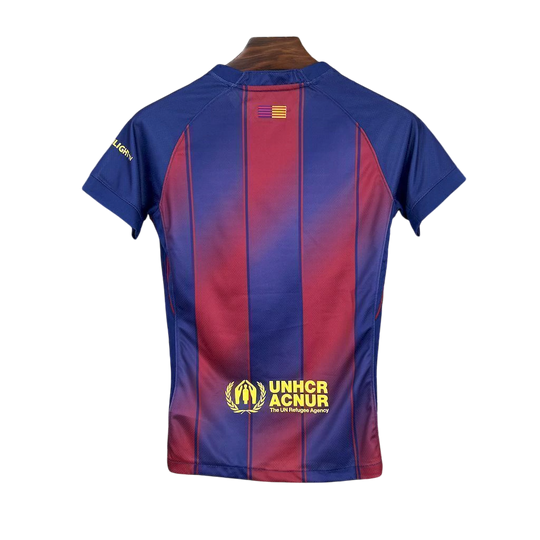 Camisa Barcelona Home 25/26 - Torcedor Feminina - Azul e Grená