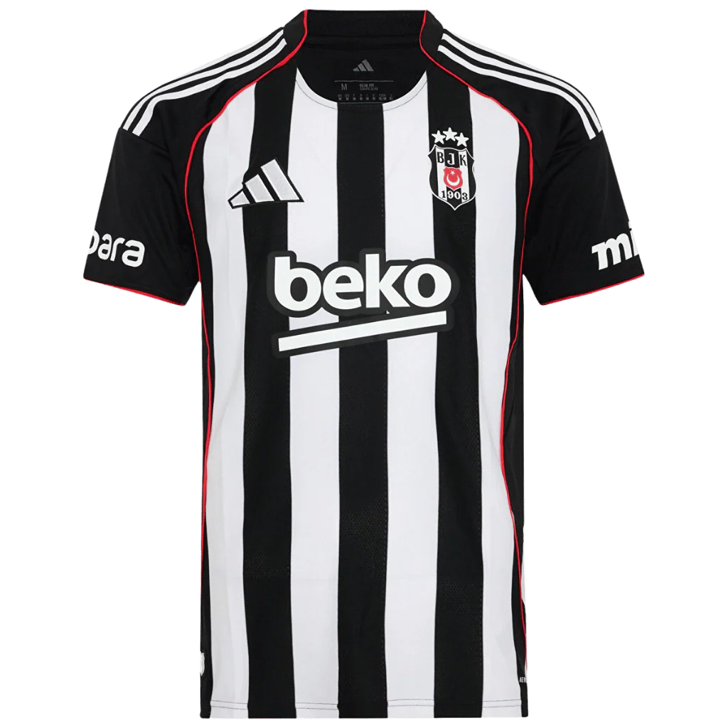 Camisa Besikitas Away 25/26 Adidas Torcedor Masculina - Branca e Preta