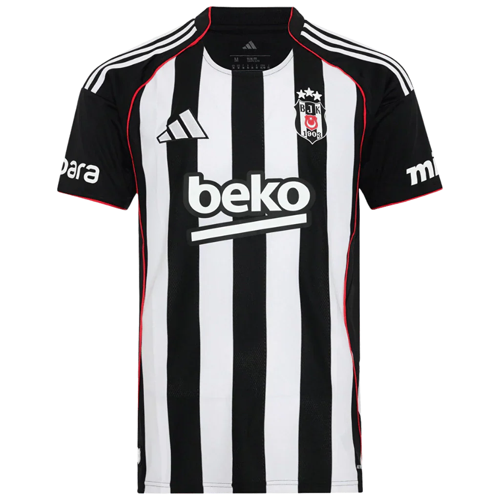 Camisa Besikitas Away 25/26 Adidas Torcedor Masculina - Branca e Preta