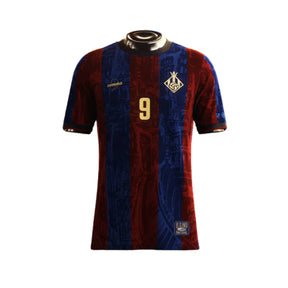 Camisa The Prince – Suárez 9# – Barcelona 2025/2026 – Masculina Comma Football – Vermelho e Azul
