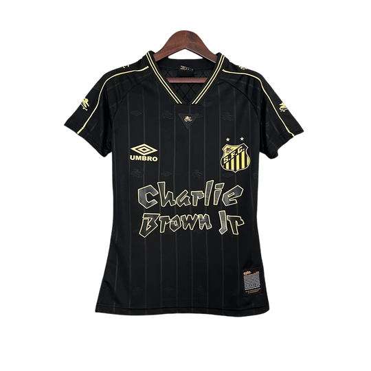 Camisa Santos Charlie Brown Jr Edição Especial 24/25 Umbro Torcedor Feminino - Preto