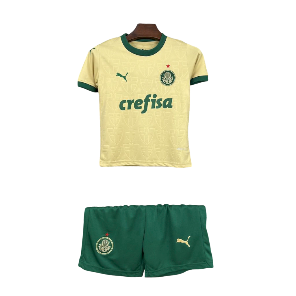 Conjunto Infantil Palmeiras 25/26 Third Puma Torcedor - Dourado