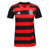 Camisa Flamengo 25/26 Home Adidas Feminina Torcedor - Vermelha e Preta