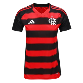 Camisa Flamengo 25/26 Home Adidas Feminina Torcedor - Vermelha e Preta