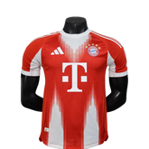 Camisa Bayern de Munich I 25/26 Jogador Masculino com Patch - Branco e Vermelho