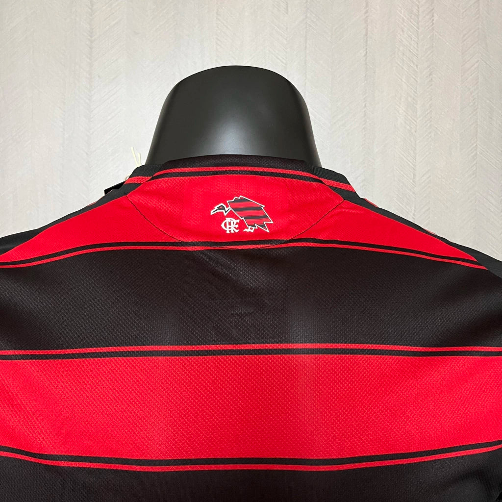 Camisa Flamengo Home Authentic Versão Jogador 2025/26 Vermelho e Preto – Masculina