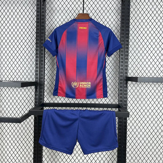 Conjunto Infantil Barcelona 25/26 Home - Azul e Grená