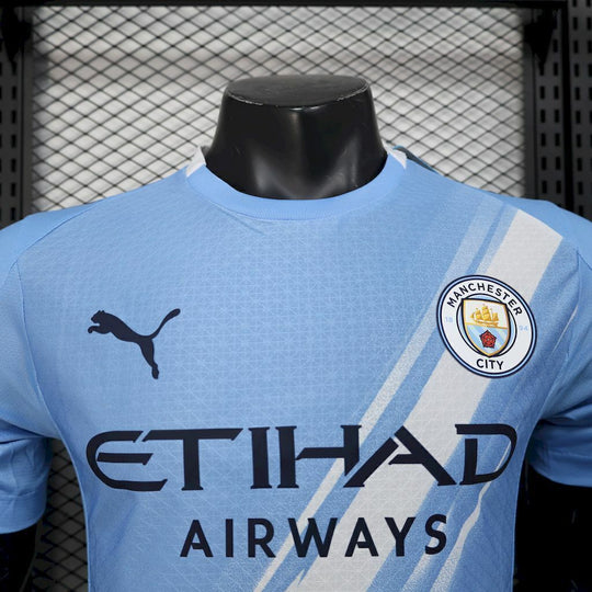 Camisa Manchester City Home 25/26 - Jogador Masculino com Patch - Azul